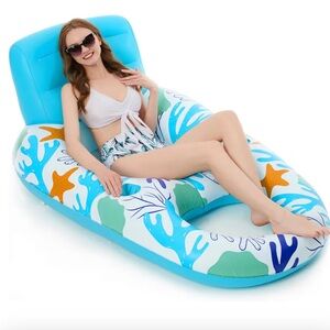 Intex Blue and White Inflatable Lounge Chair
